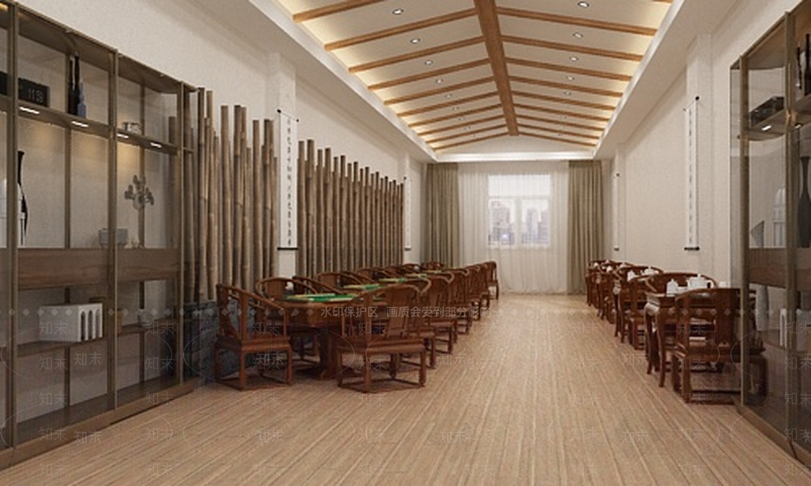 新中式棋牌室3D模型下载【ID:987021065】