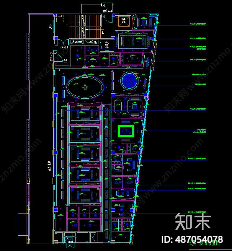 医院室内cad施工图下载【ID:487054078】