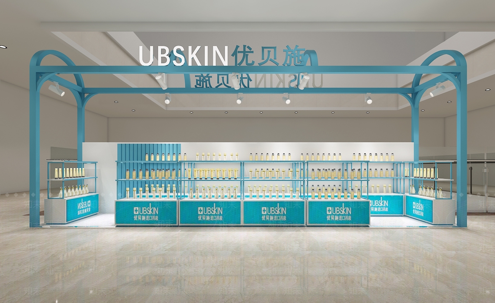 现代化妆品展厅3D模型下载【ID:587070410】