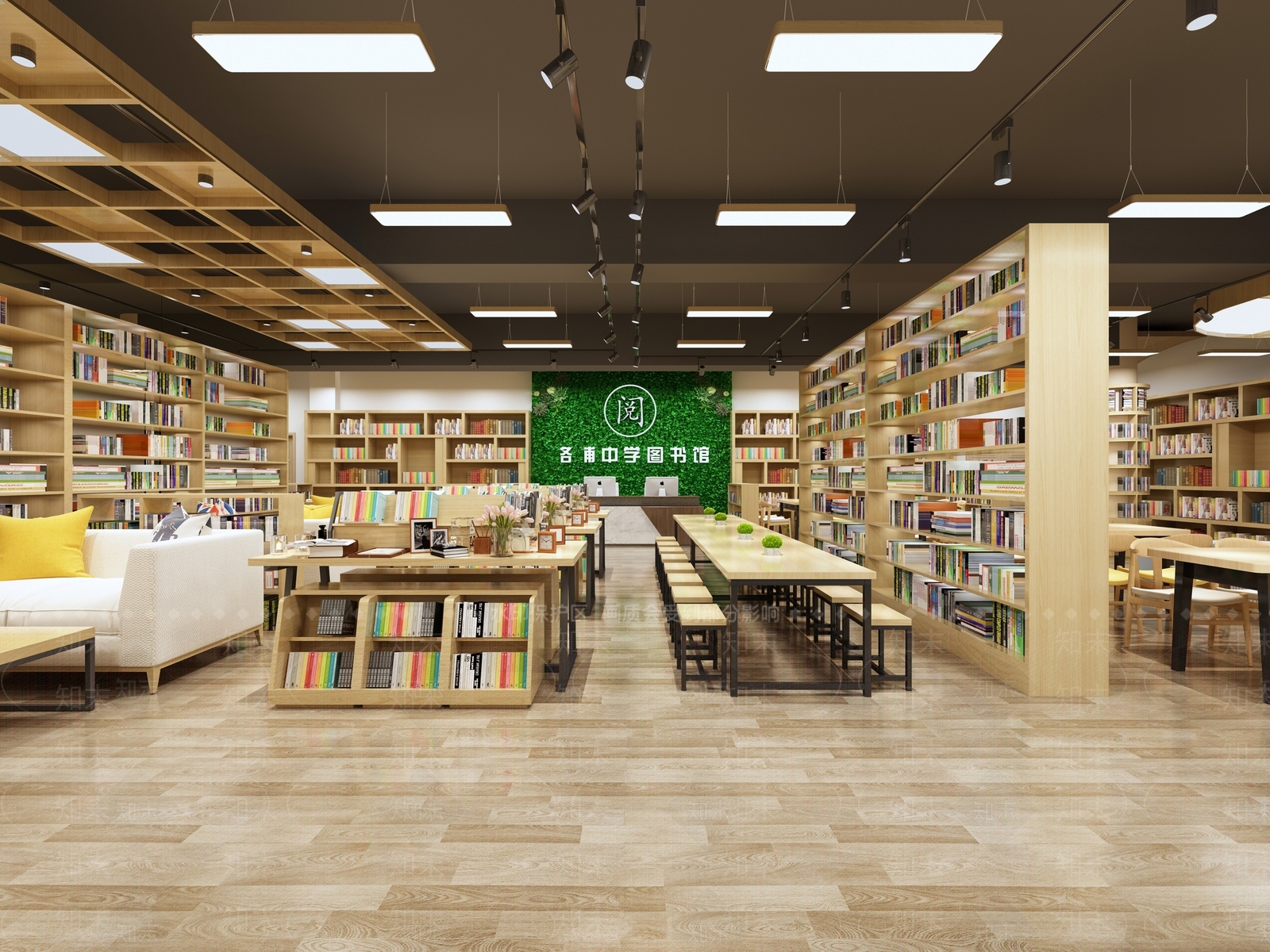 现代图书馆3D模型下载【ID:887072298】