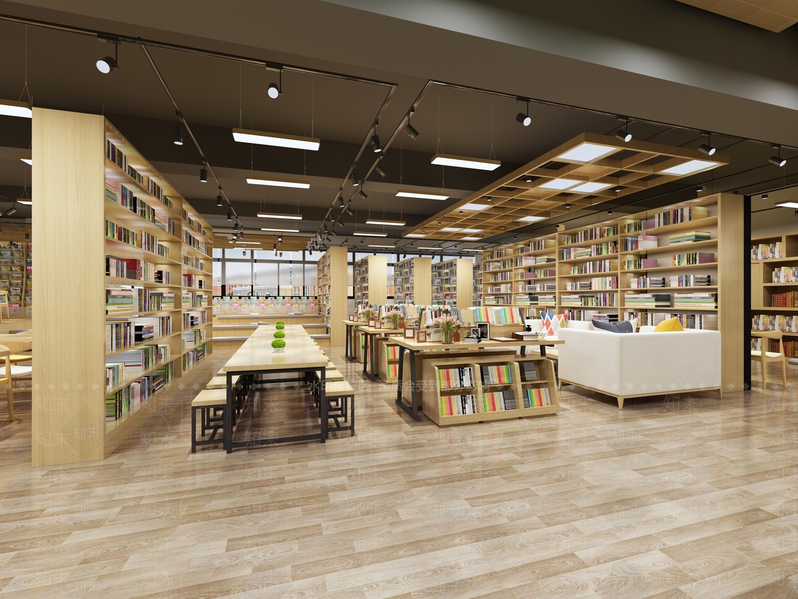 现代图书馆3D模型下载【ID:887072298】