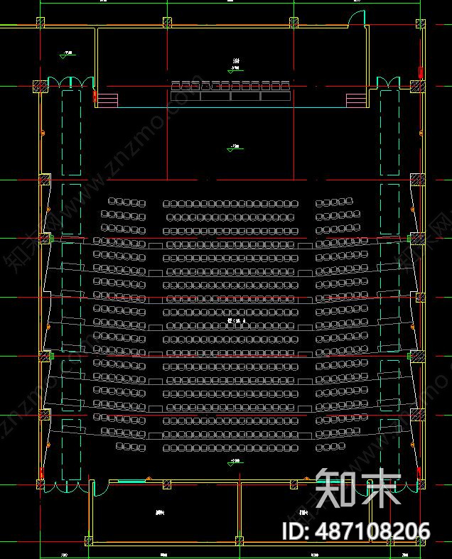 礼堂cad施工图下载【ID:487108206】