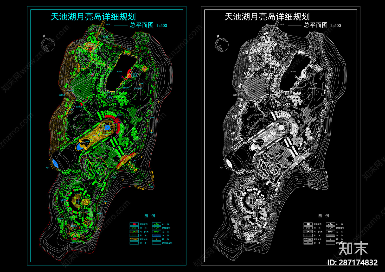 后现代公园cad施工图下载【ID:287174832】