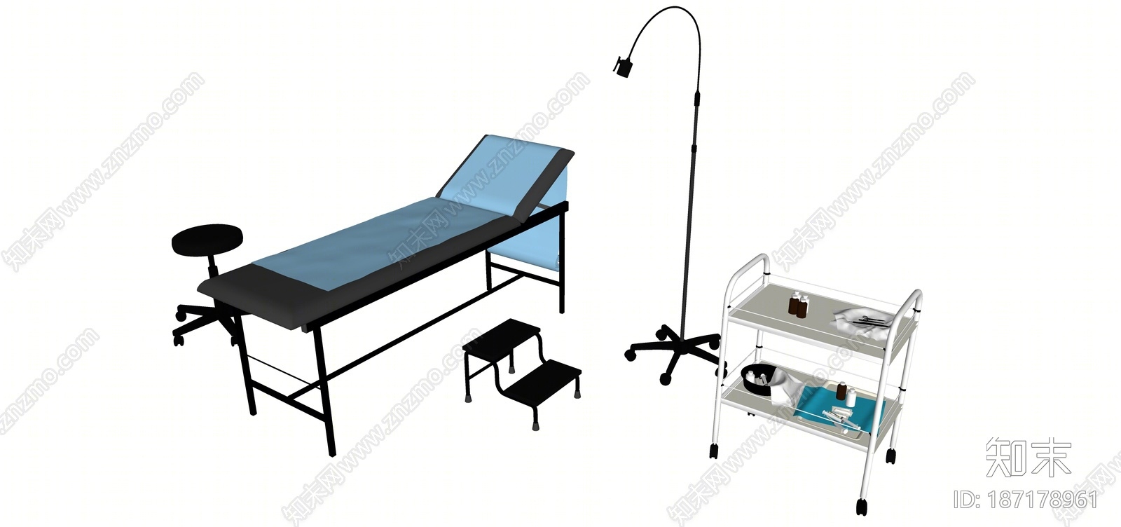 现代医院病床SU模型下载【ID:187178961】