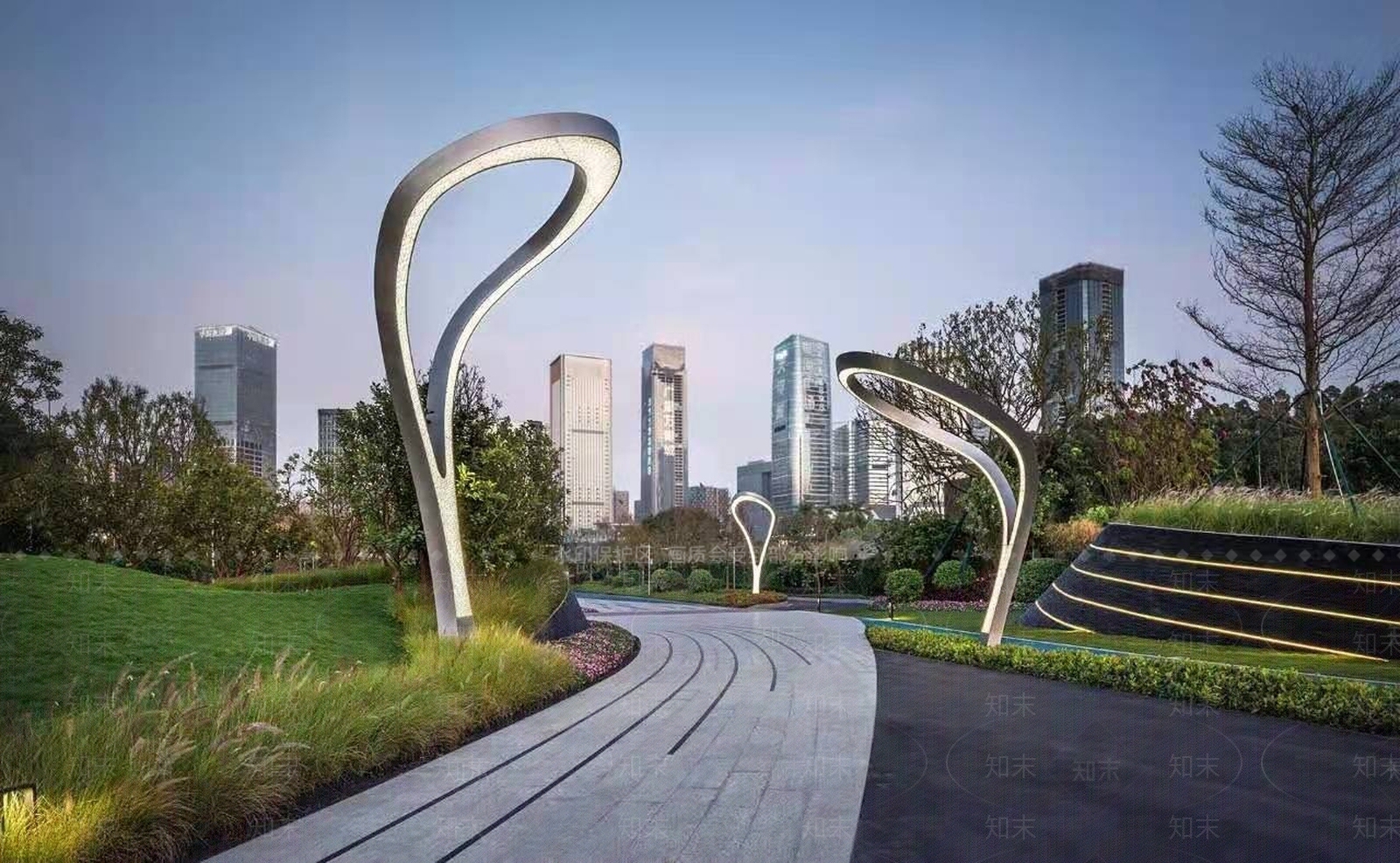 现代路灯SU模型下载【ID:387198504】