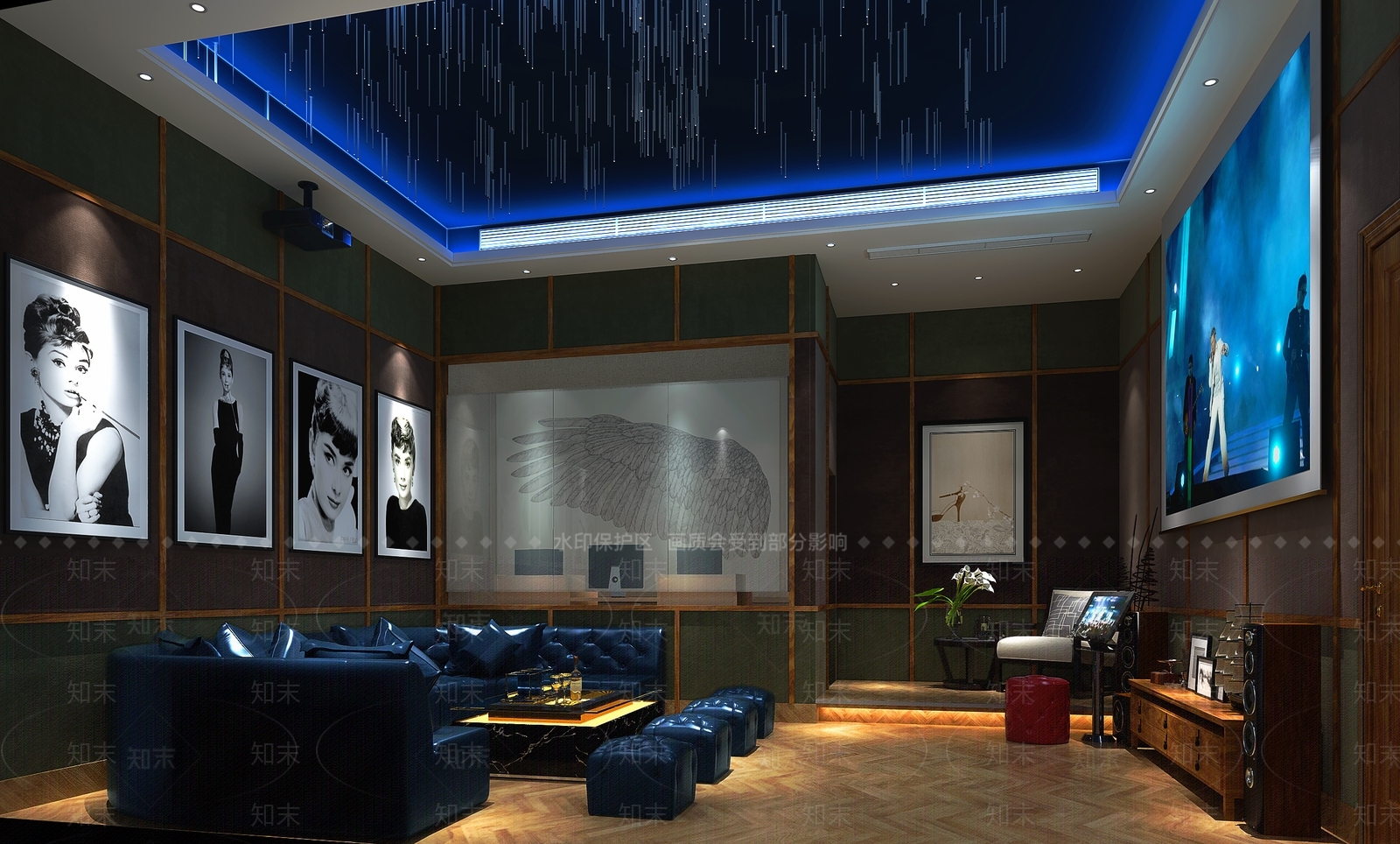 现代影音室3D模型下载【ID:887208965】