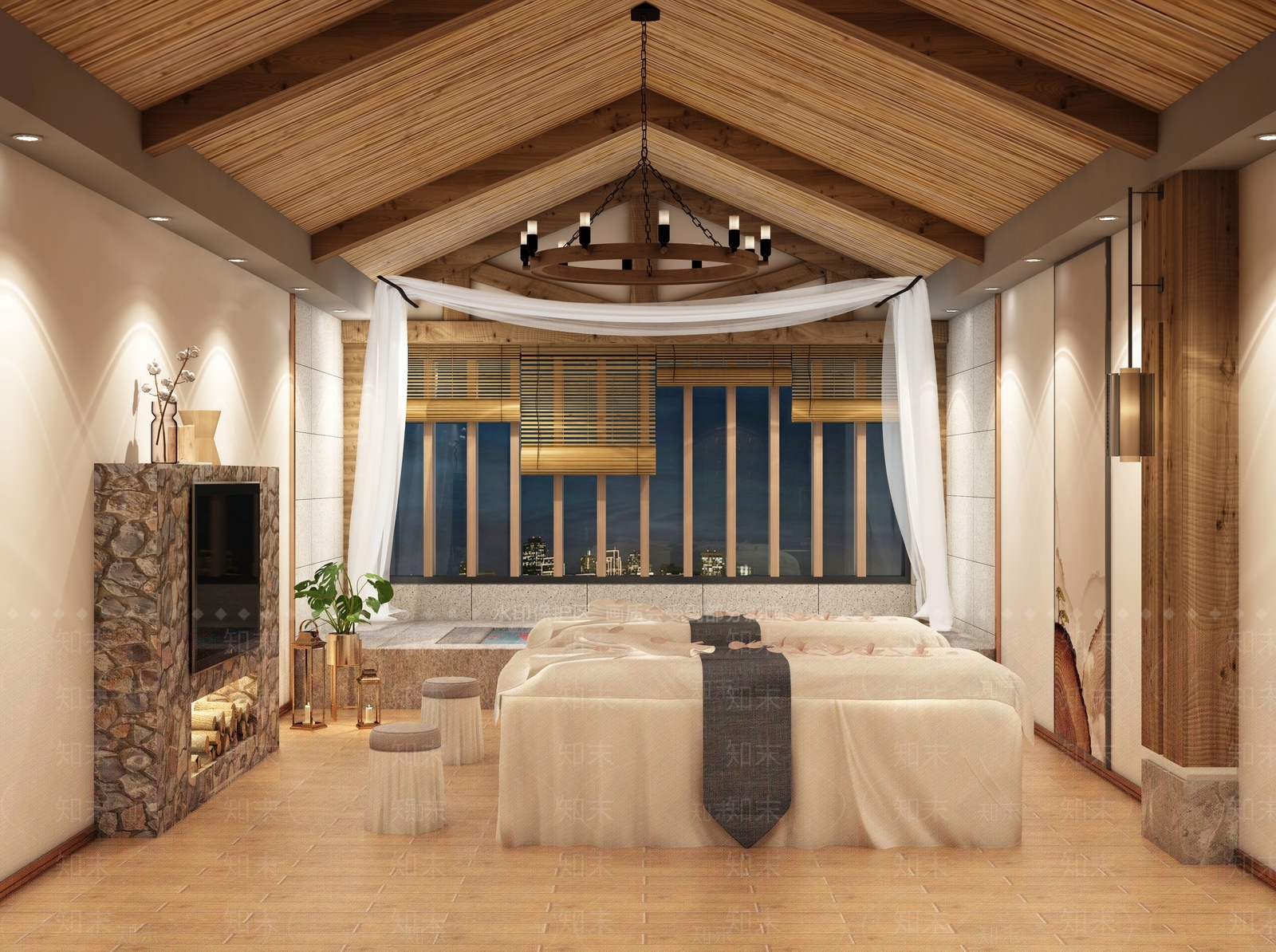 东南亚风格SPA按摩室3D模型下载【ID:487218629】