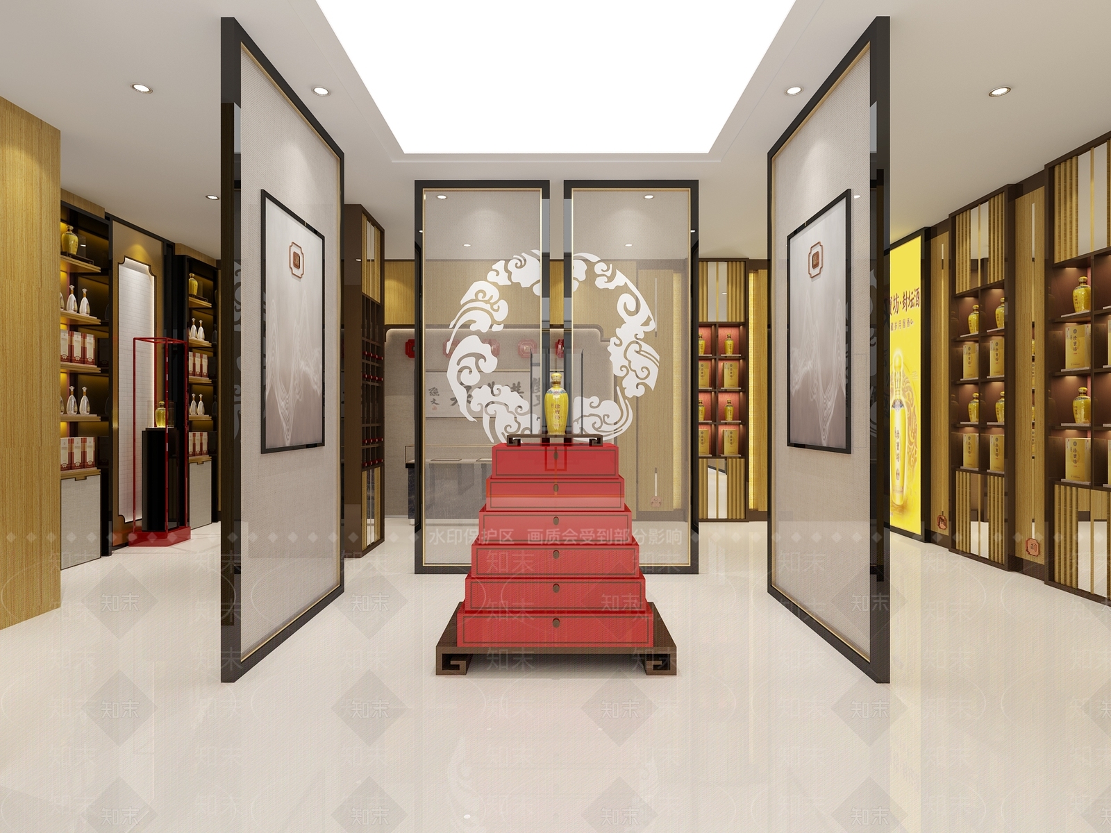 现代烟酒店3D模型下载【ID:687224174】
