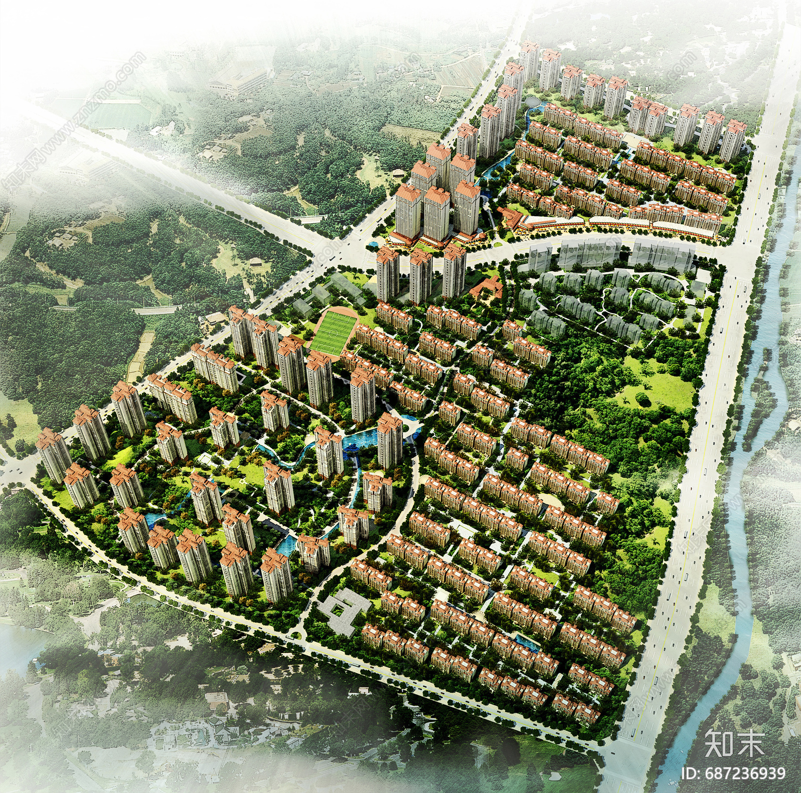 居住区cad施工图下载【ID:687236939】