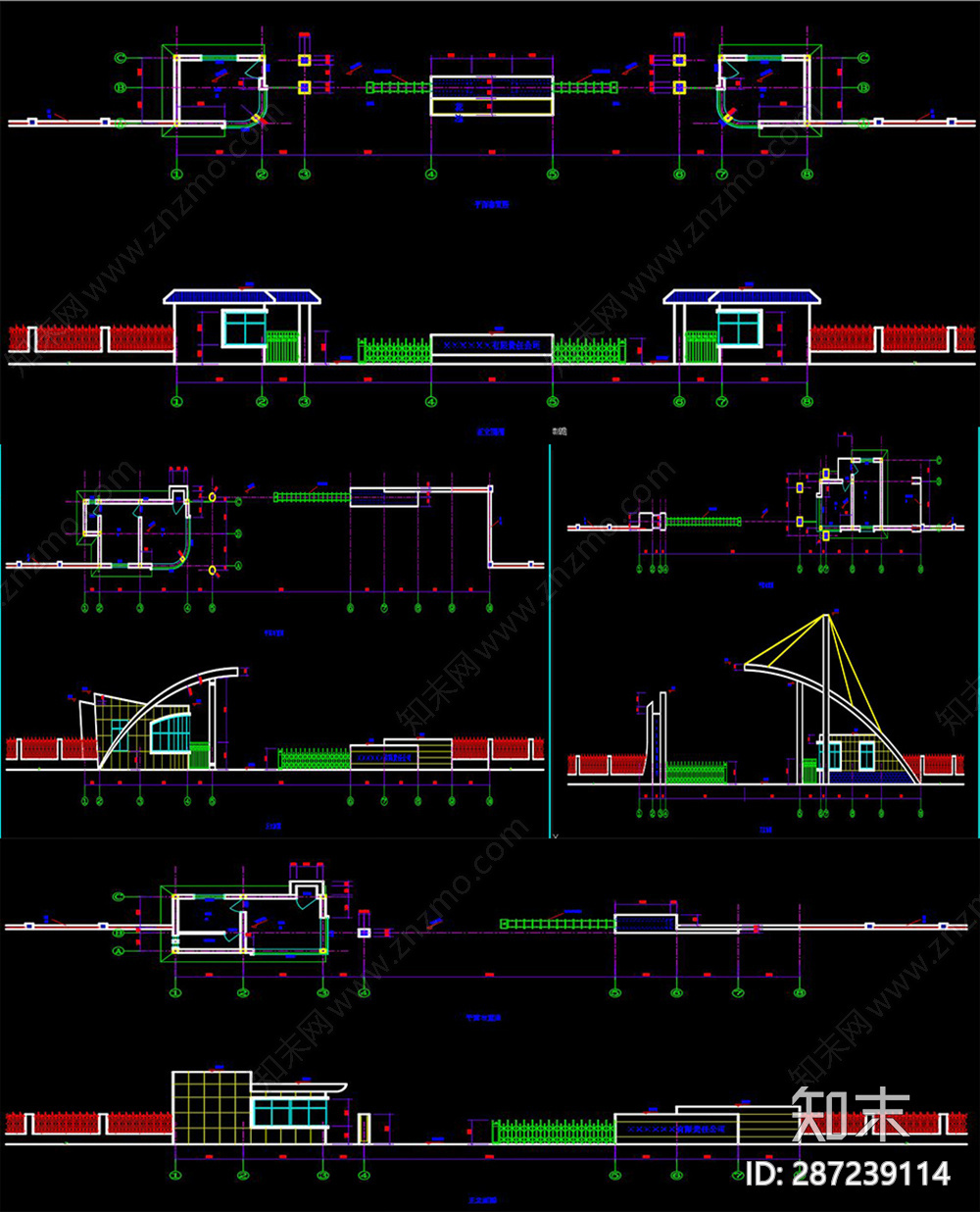工厂大门施工图下载【ID:287239114】