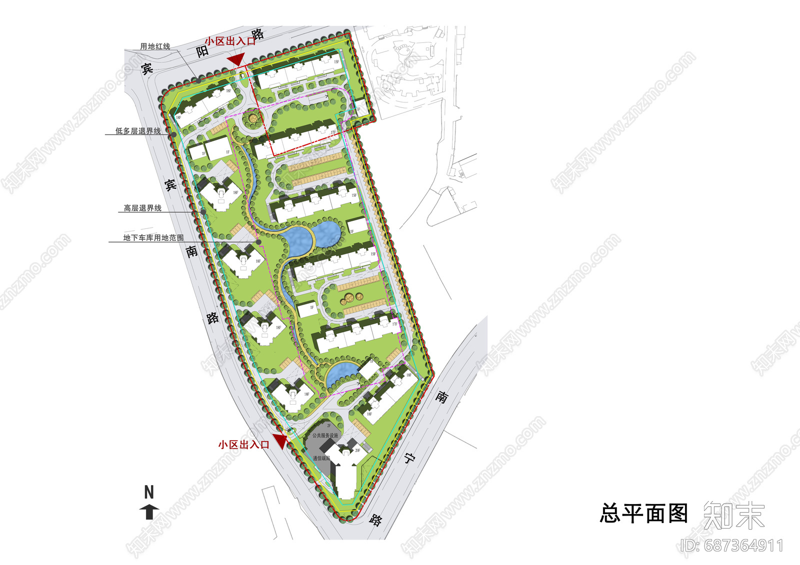 新古典住宅区建筑cad施工图下载【ID:687364911】