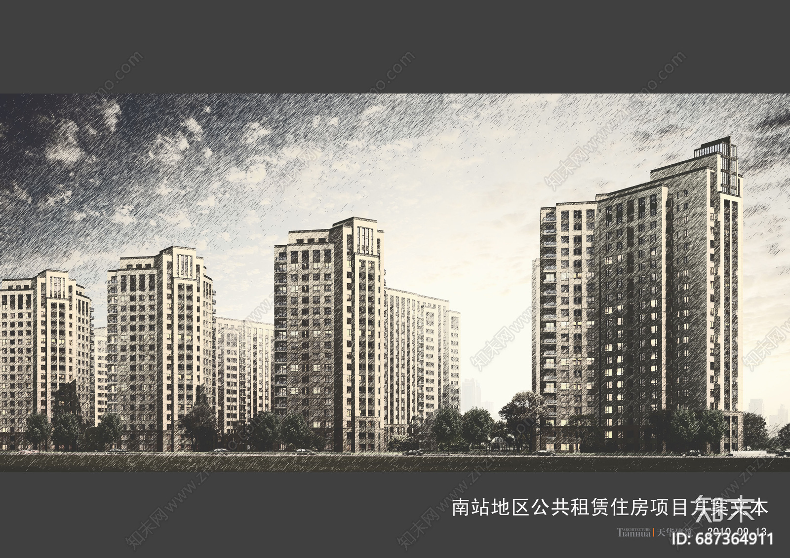 新古典住宅区建筑cad施工图下载【ID:687364911】