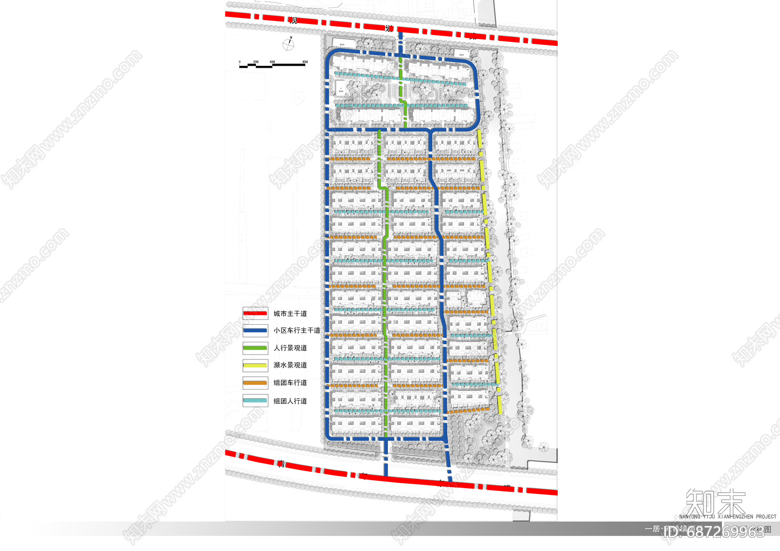 住宅区建筑cad施工图下载【ID:687269963】