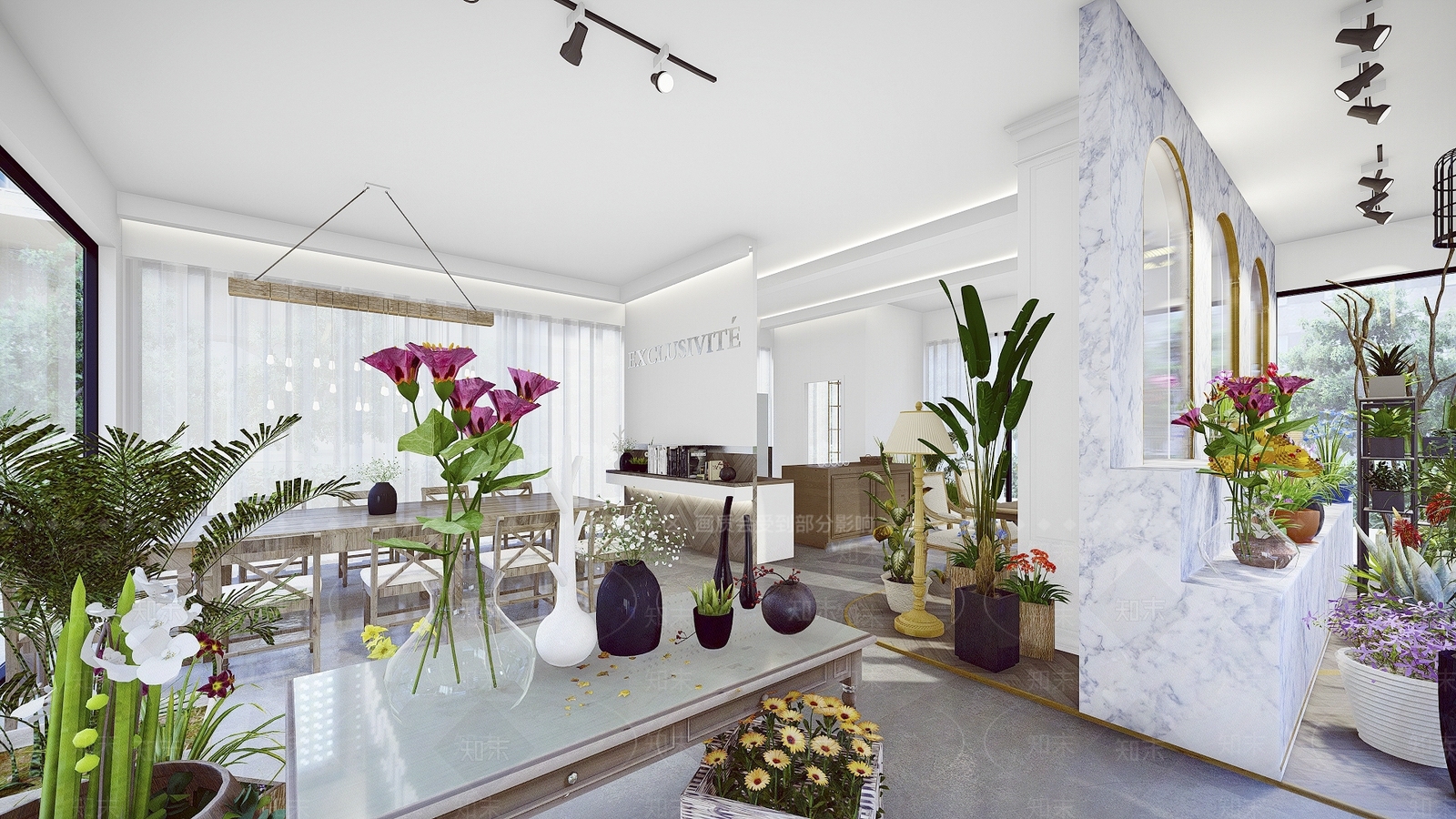 北欧花店SU模型下载【ID:987400199】