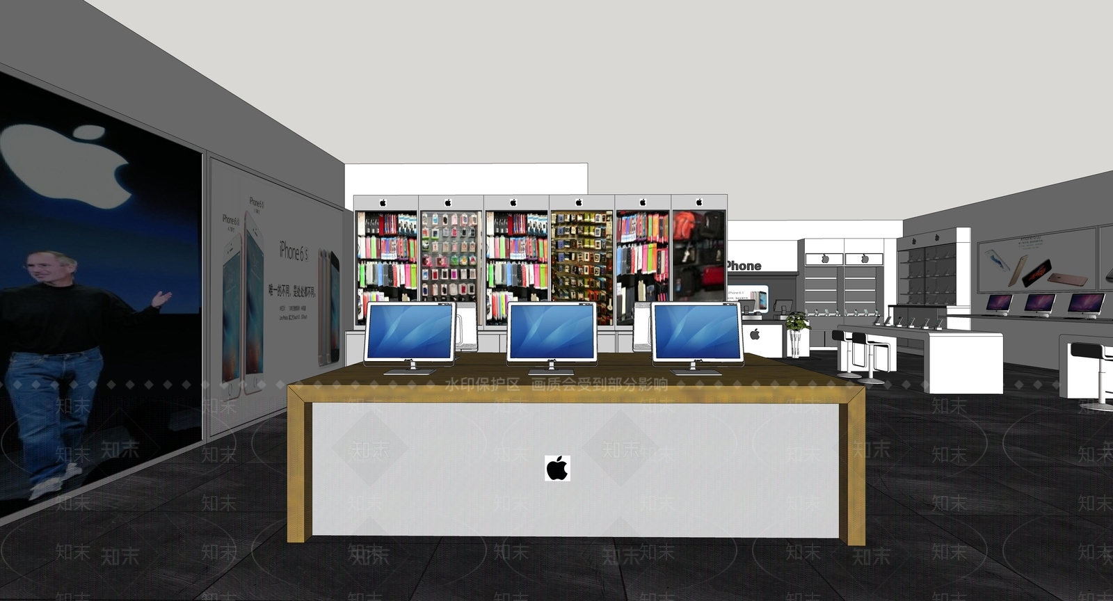 现代手机专卖店SU模型下载【ID:987356150】