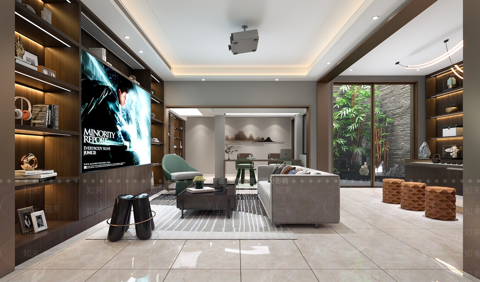 现代家居影音室3D模型下载【ID:887364906】
