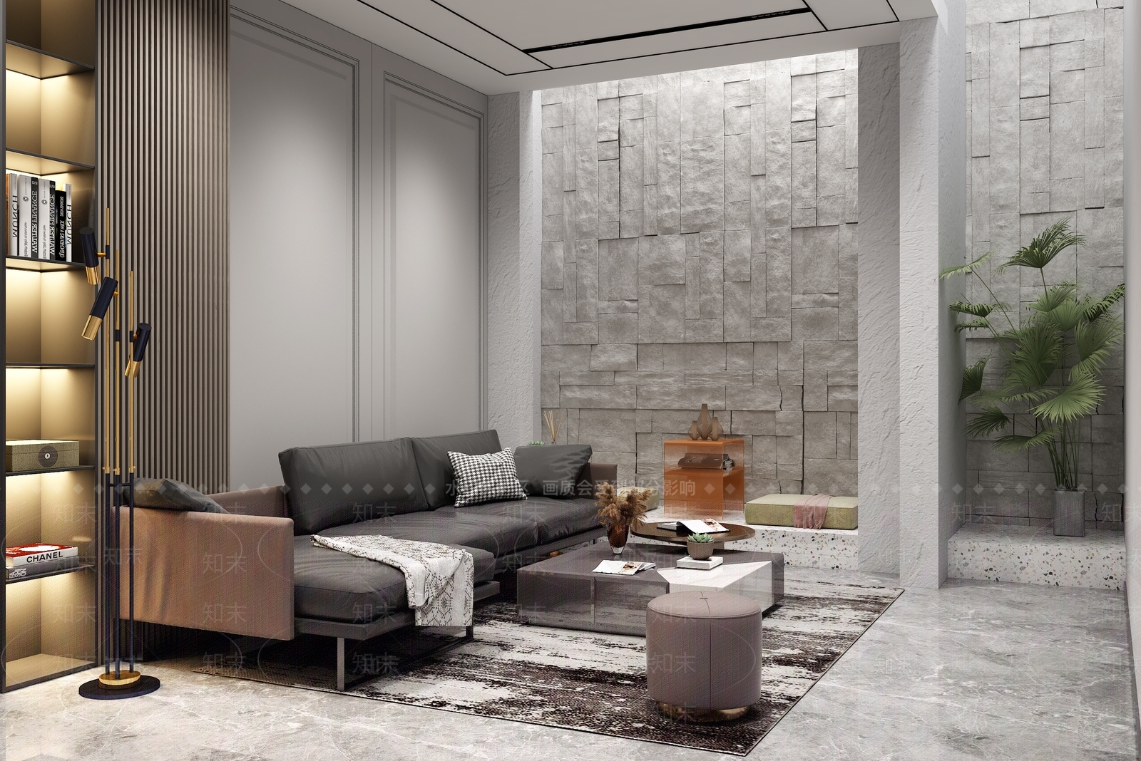 现代家居影音室3D模型下载【ID:887441922】