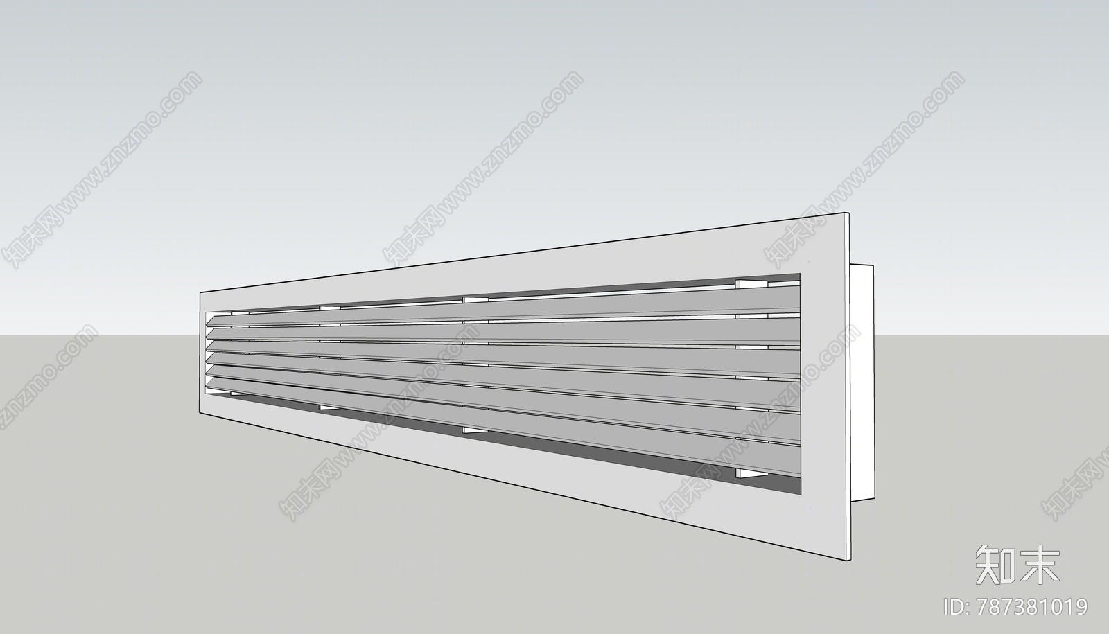 现代空调风口SU模型下载【ID:787381019】