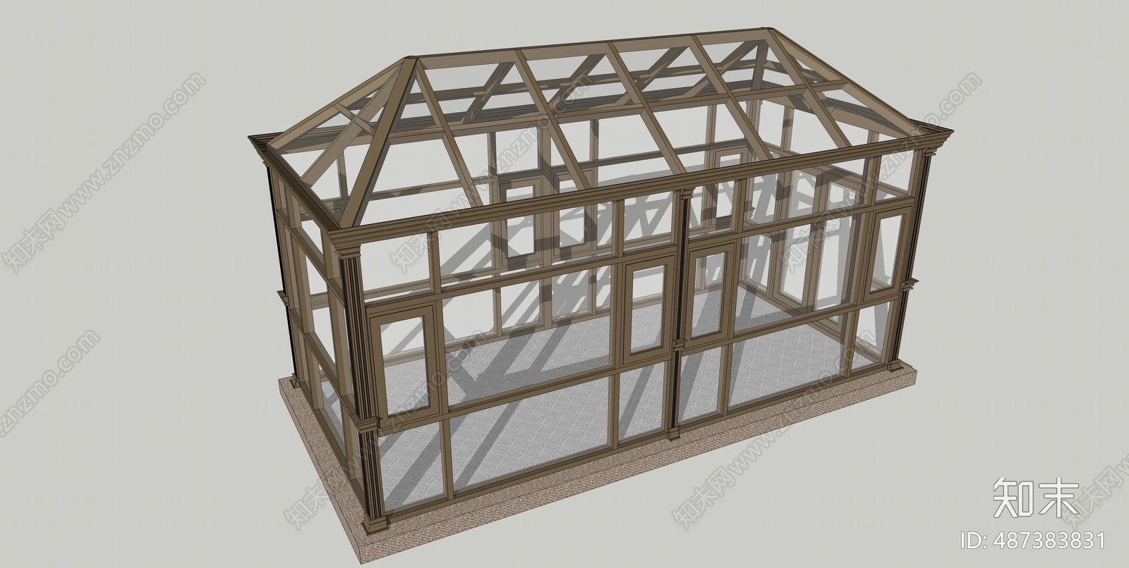 现代阳光房SU模型下载【ID:487383831】