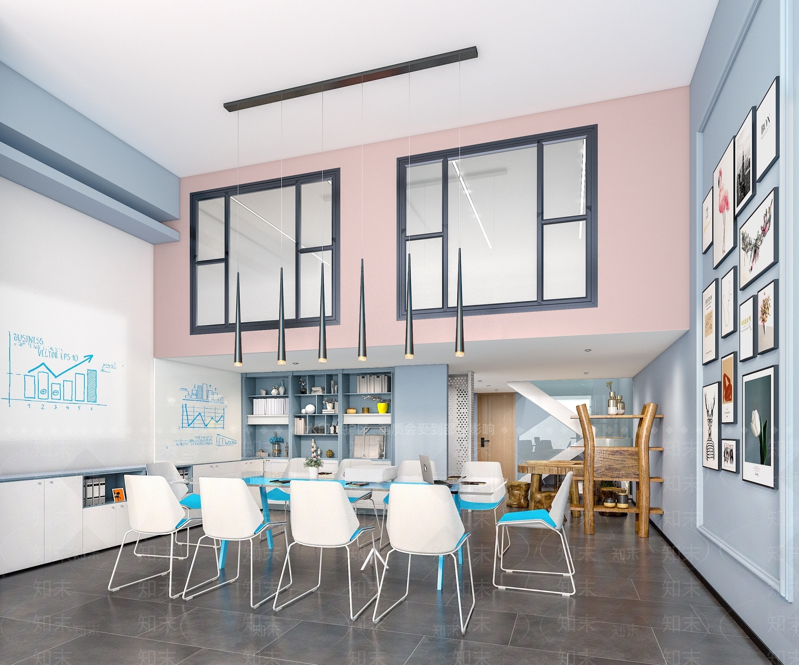 北欧办公室3D模型下载【ID:787430600】