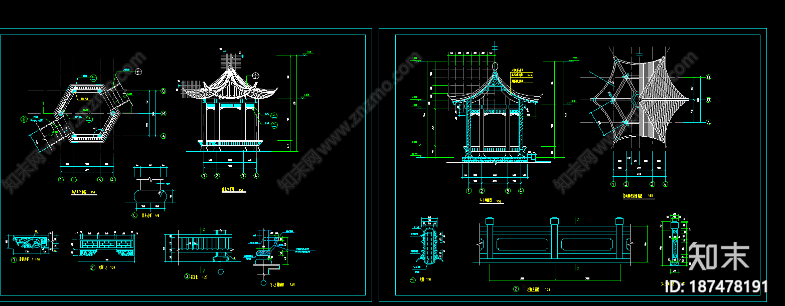 中式古建cad施工图下载【ID:187478191】