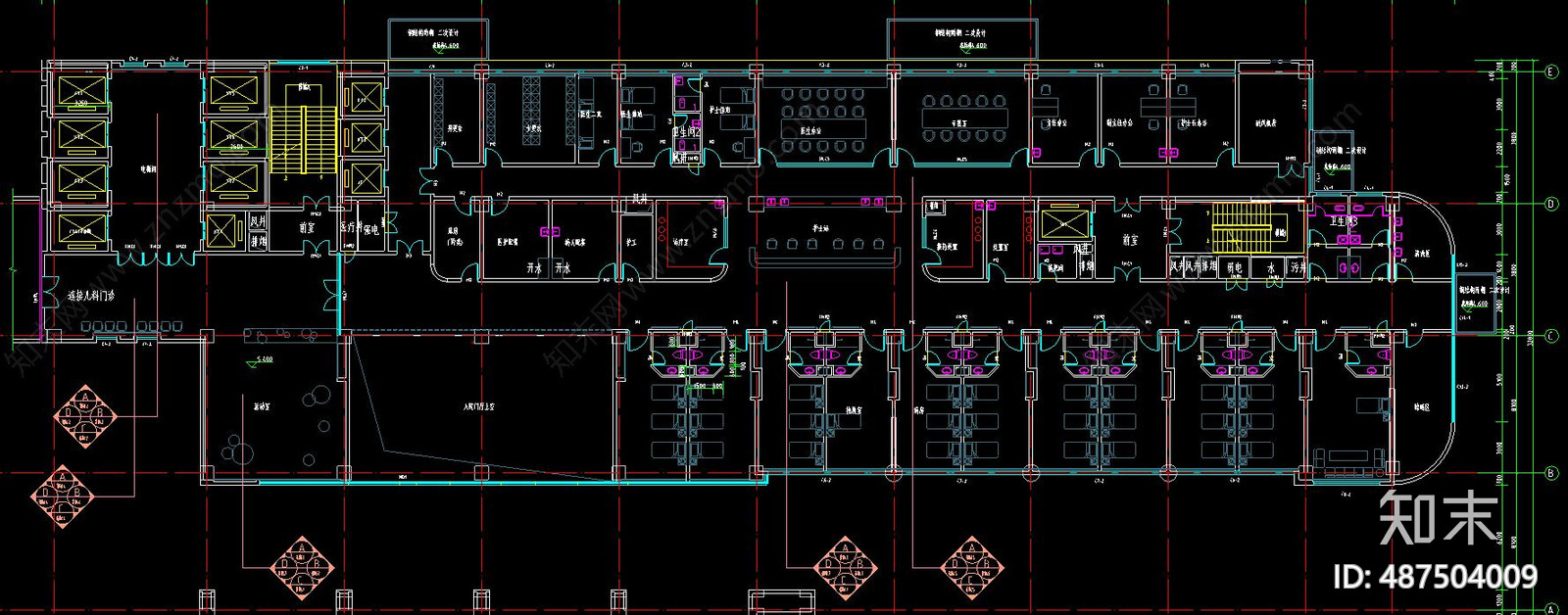 医院cad施工图下载【ID:487504009】