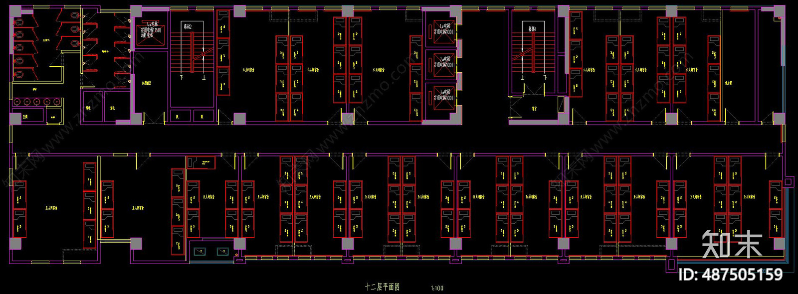 办公室施工图下载【ID:487505159】