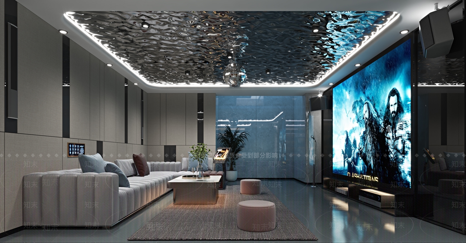 现代家居影音室3D模型下载【ID:887533970】