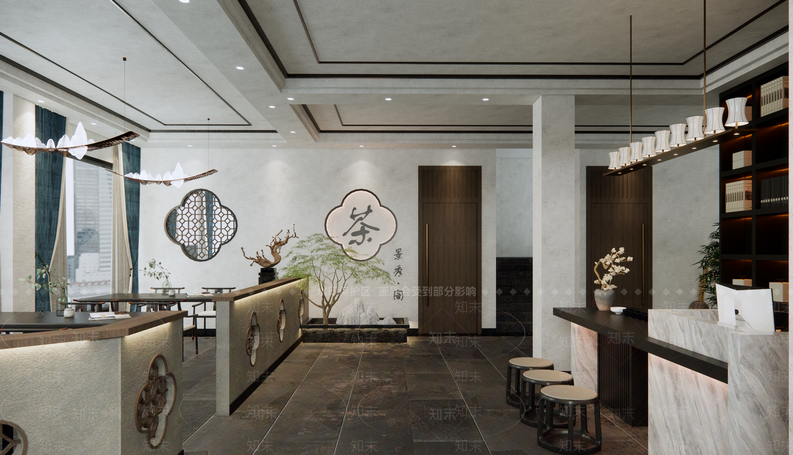 中式茶室SU模型下载【ID:987540312】