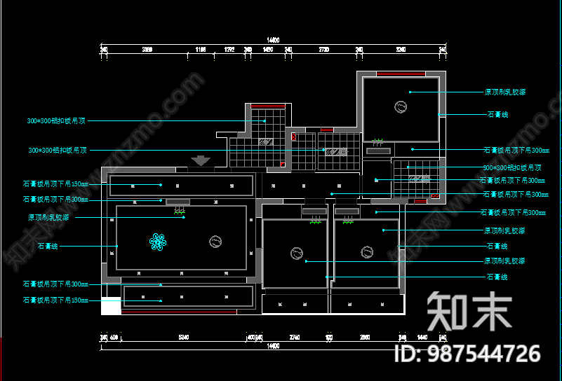 客厅cad施工图下载【ID:987544726】