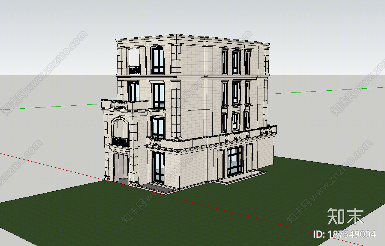 欧式乡村民房SU模型下载【ID:187549004】
