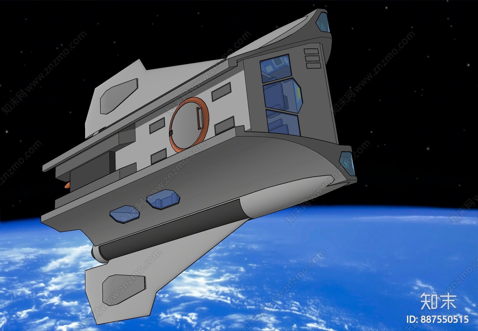 现代航空飞船SU模型下载【ID:887550515】
