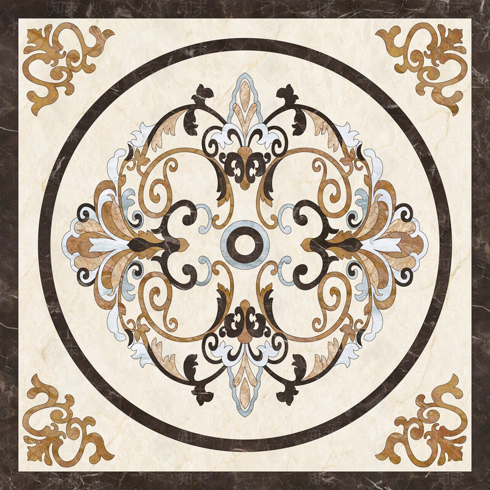 中式地面拼花贴图下载【ID:788011643】
