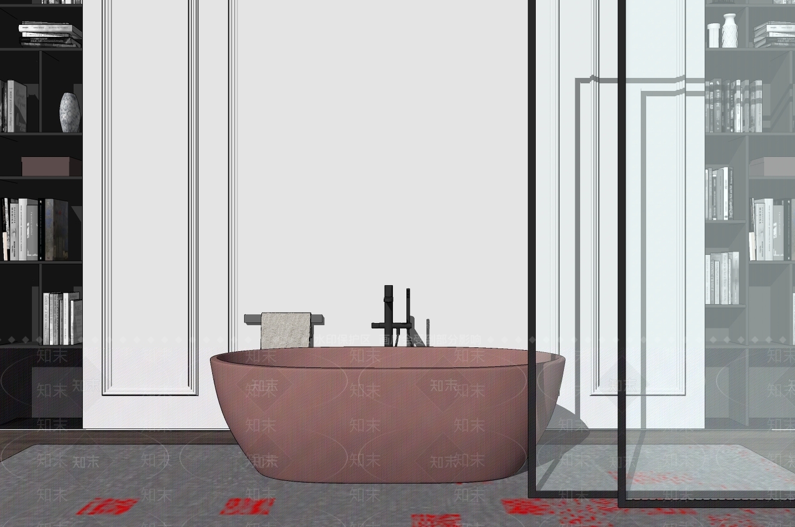 现代浴缸SU模型下载【ID:787588269】