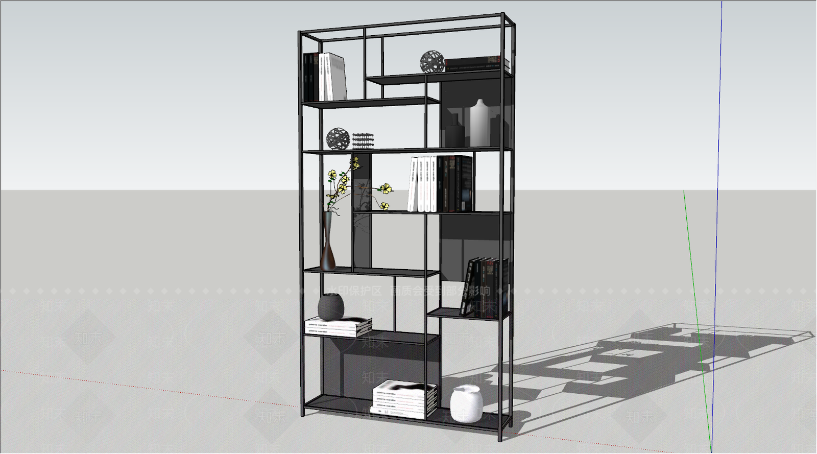 现代展示架SU模型下载【ID:287606513】
