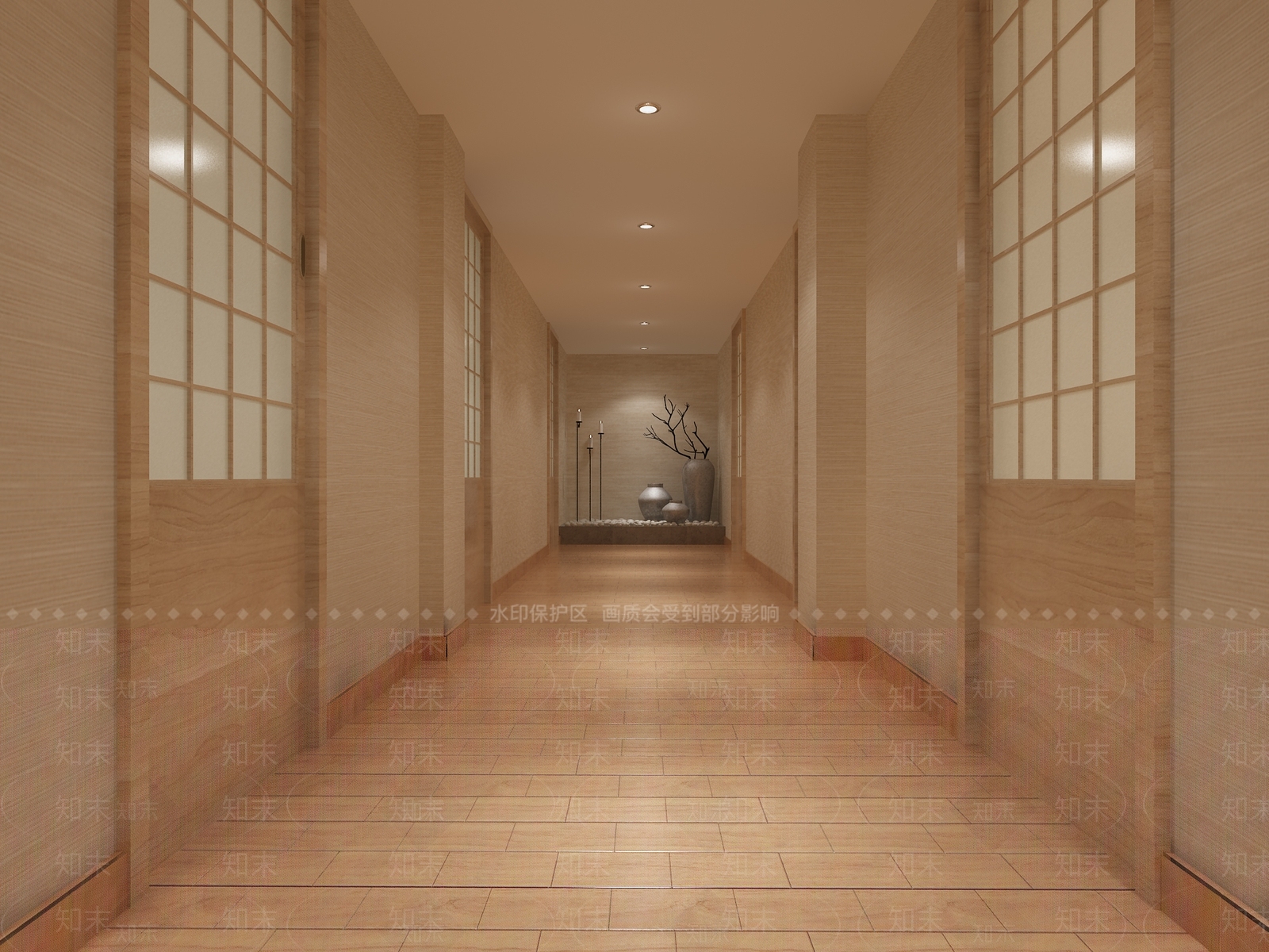 日式足疗店3D模型下载【ID:787635119】