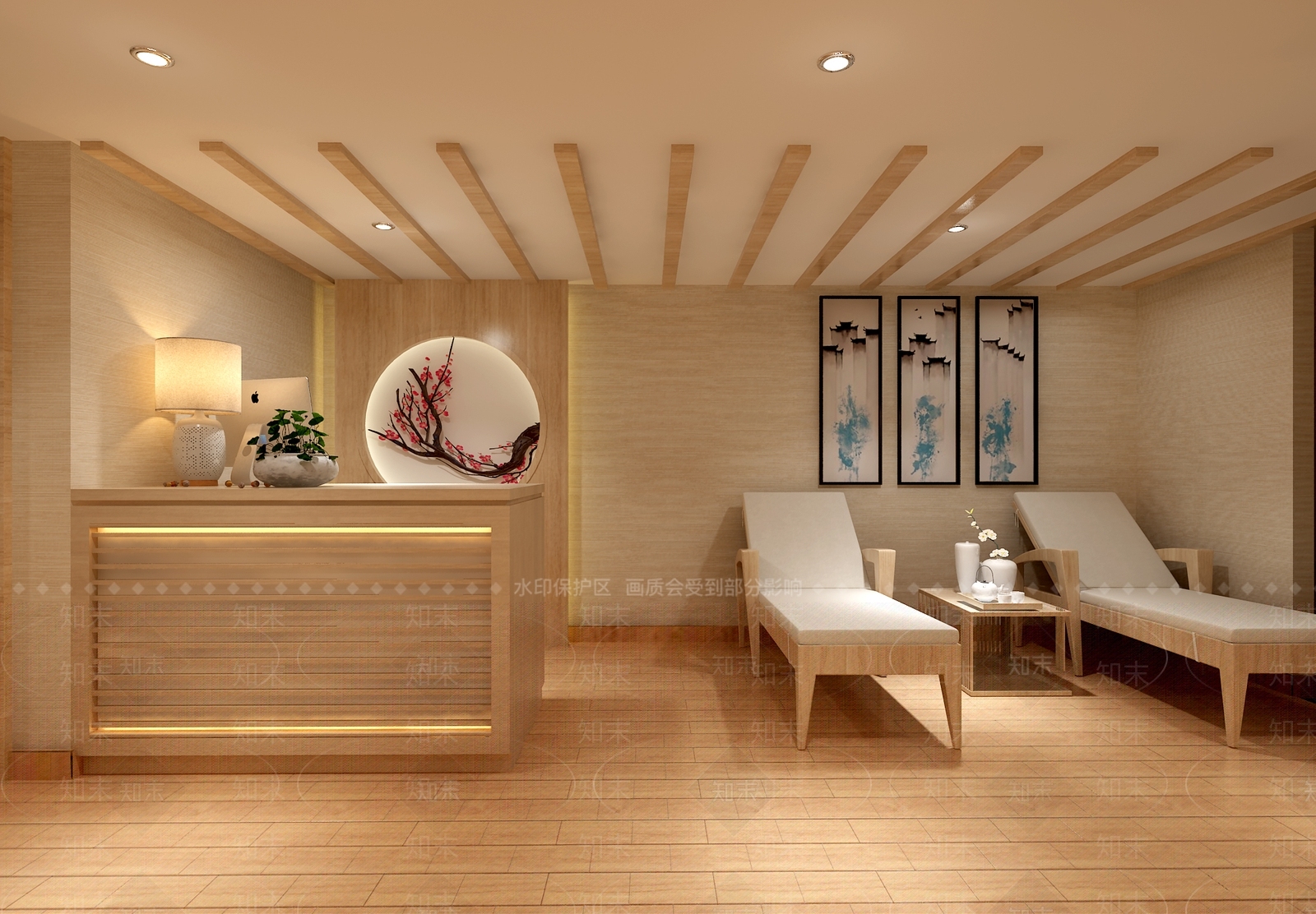 日式足疗店3D模型下载【ID:787635119】