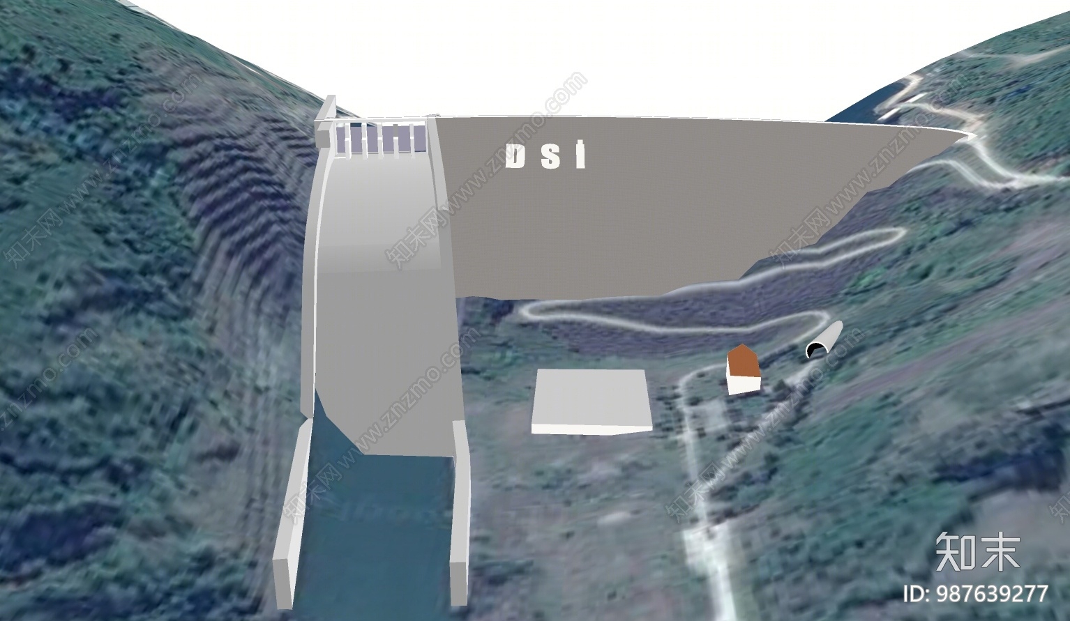 现代水库SU模型下载【ID:987639277】
