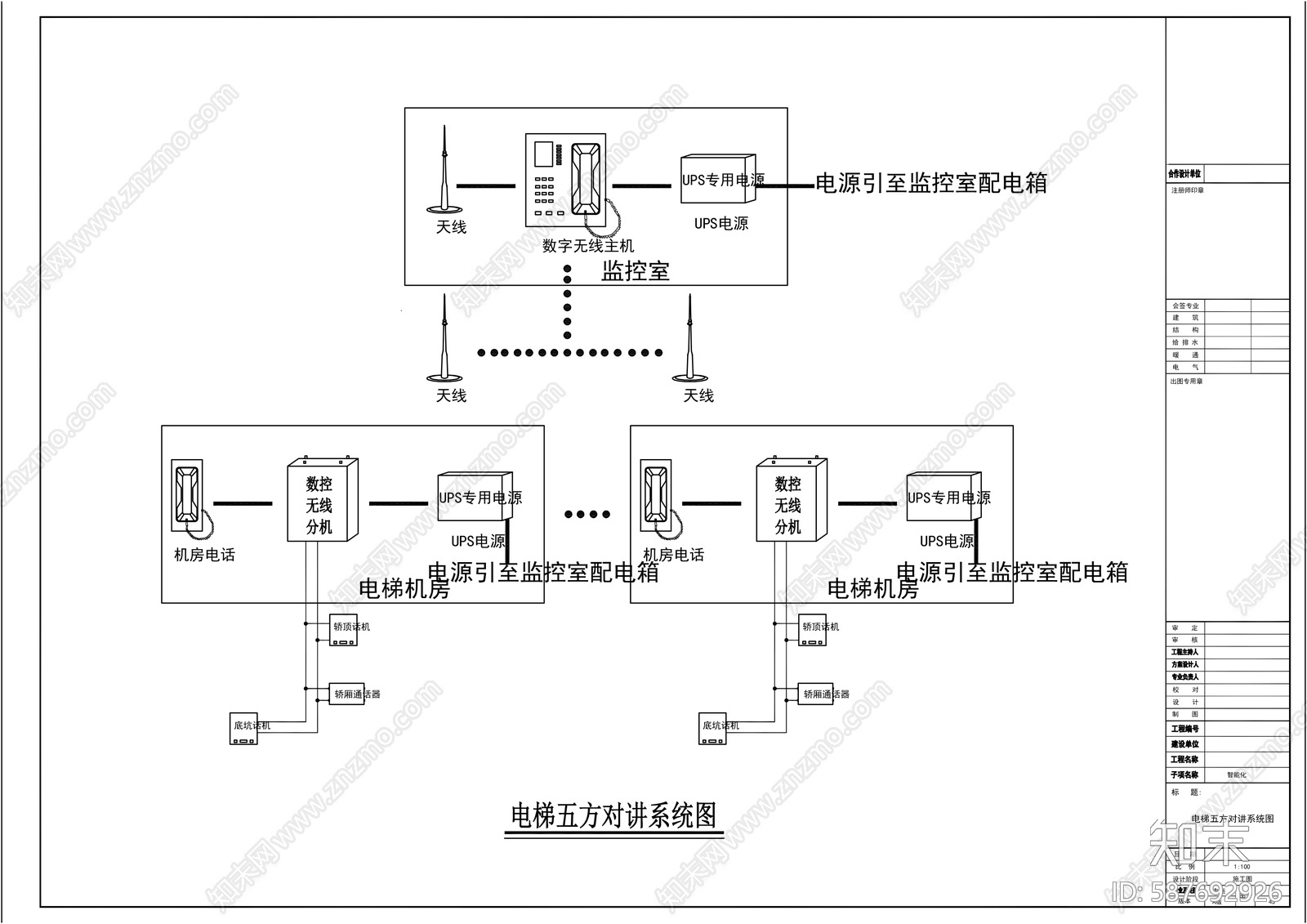 弱电系统图cad施工图下载【ID:587692926】