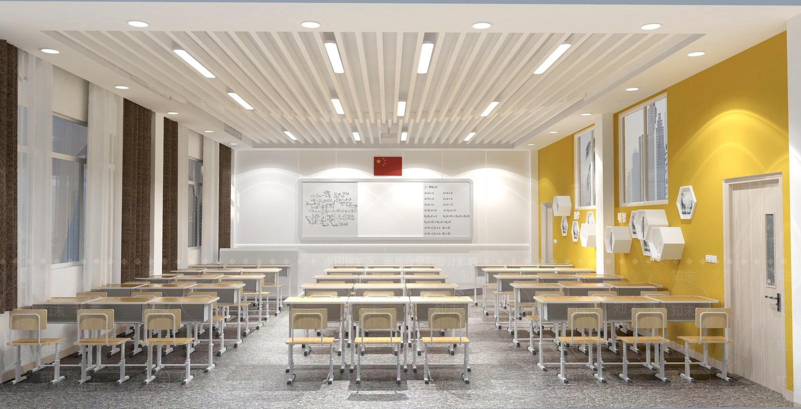 现代学校教室SU模型下载【ID:587697352】
