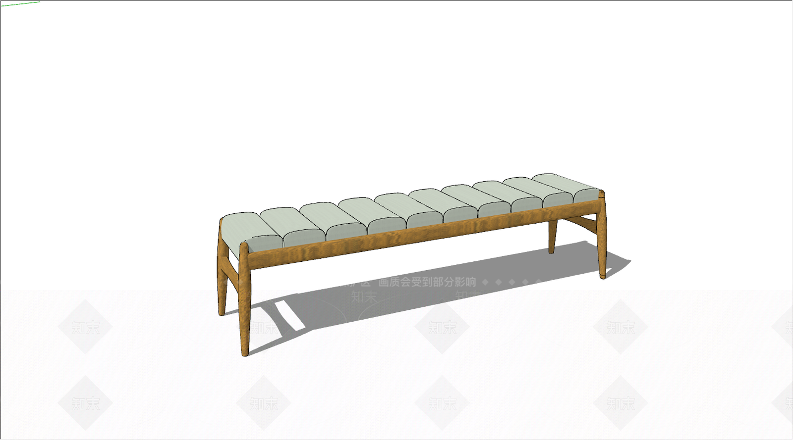 现代休闲长椅SU模型下载【ID:187713704】