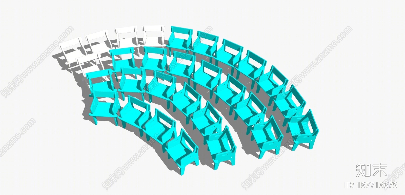 现代儿童椅SU模型下载【ID:187713675】