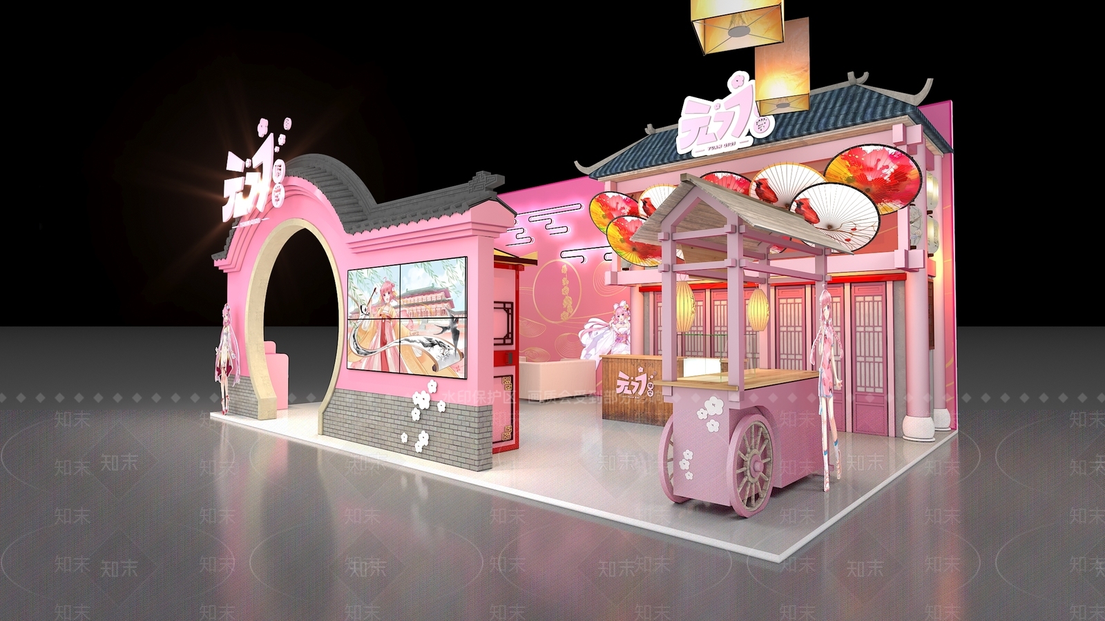 现代游戏展厅3D模型下载【ID:587714446】