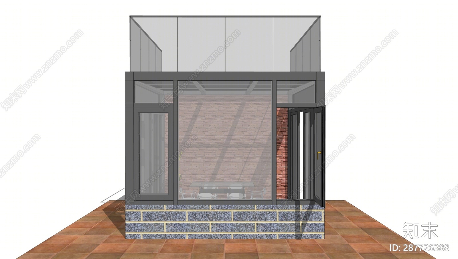 现代阳光房SU模型下载【ID:287726388】