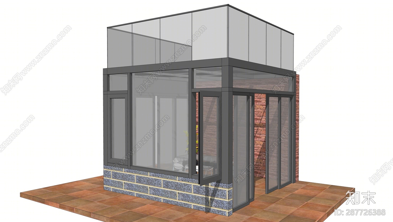 现代阳光房SU模型下载【ID:287726388】