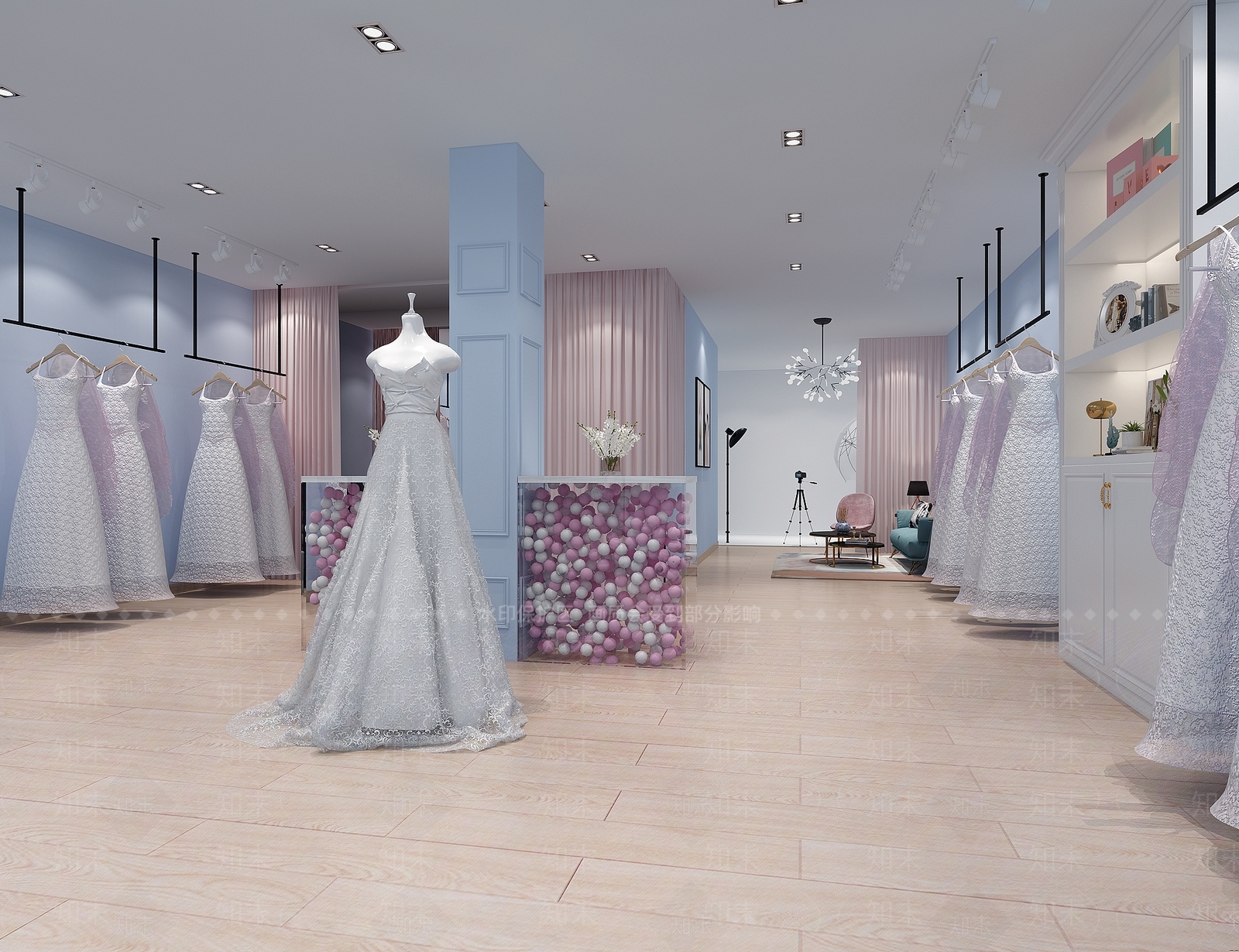 现代婚纱店3D模型下载【ID:387740440】