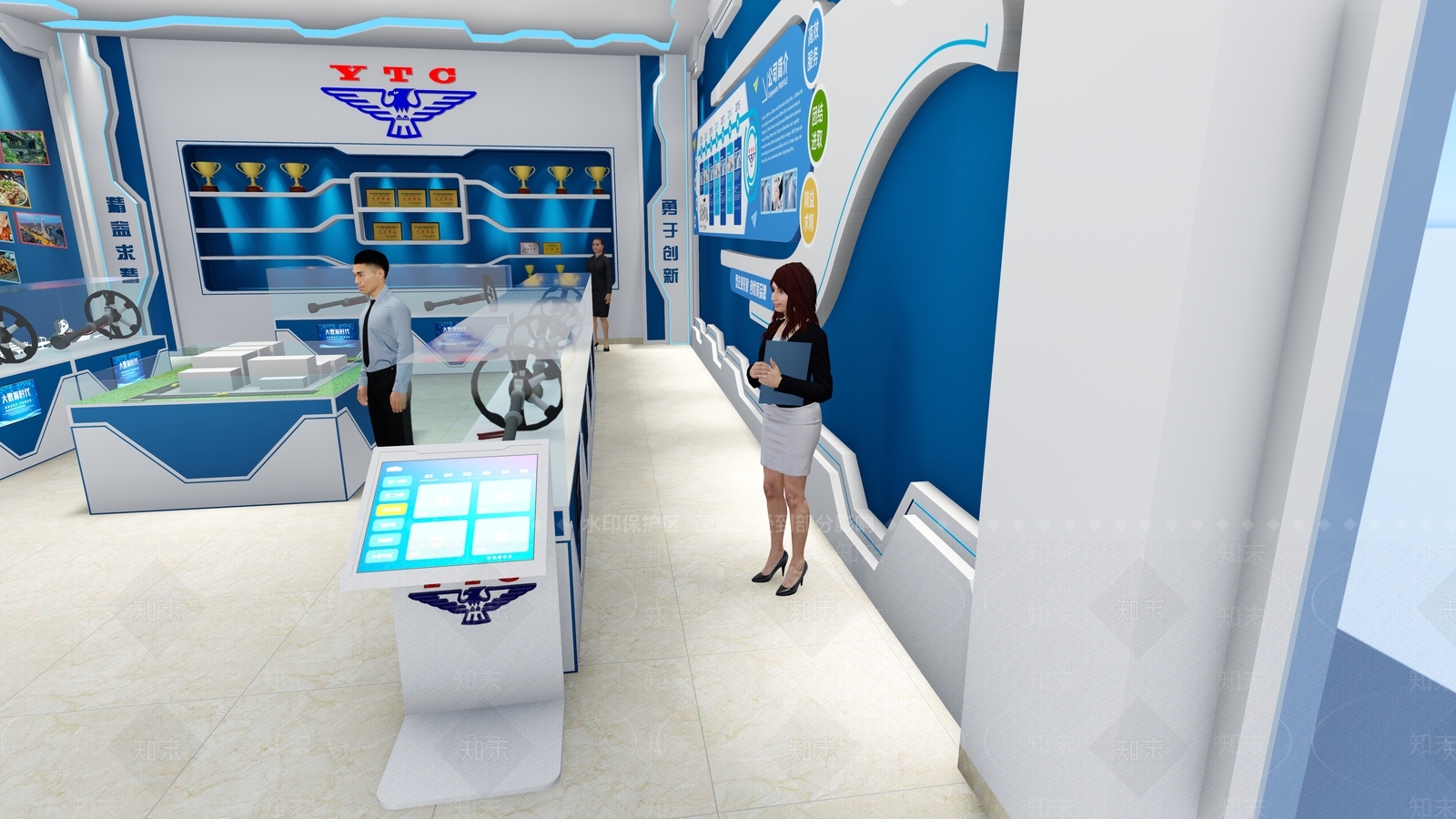 现代展厅SU模型下载【ID:387752322】