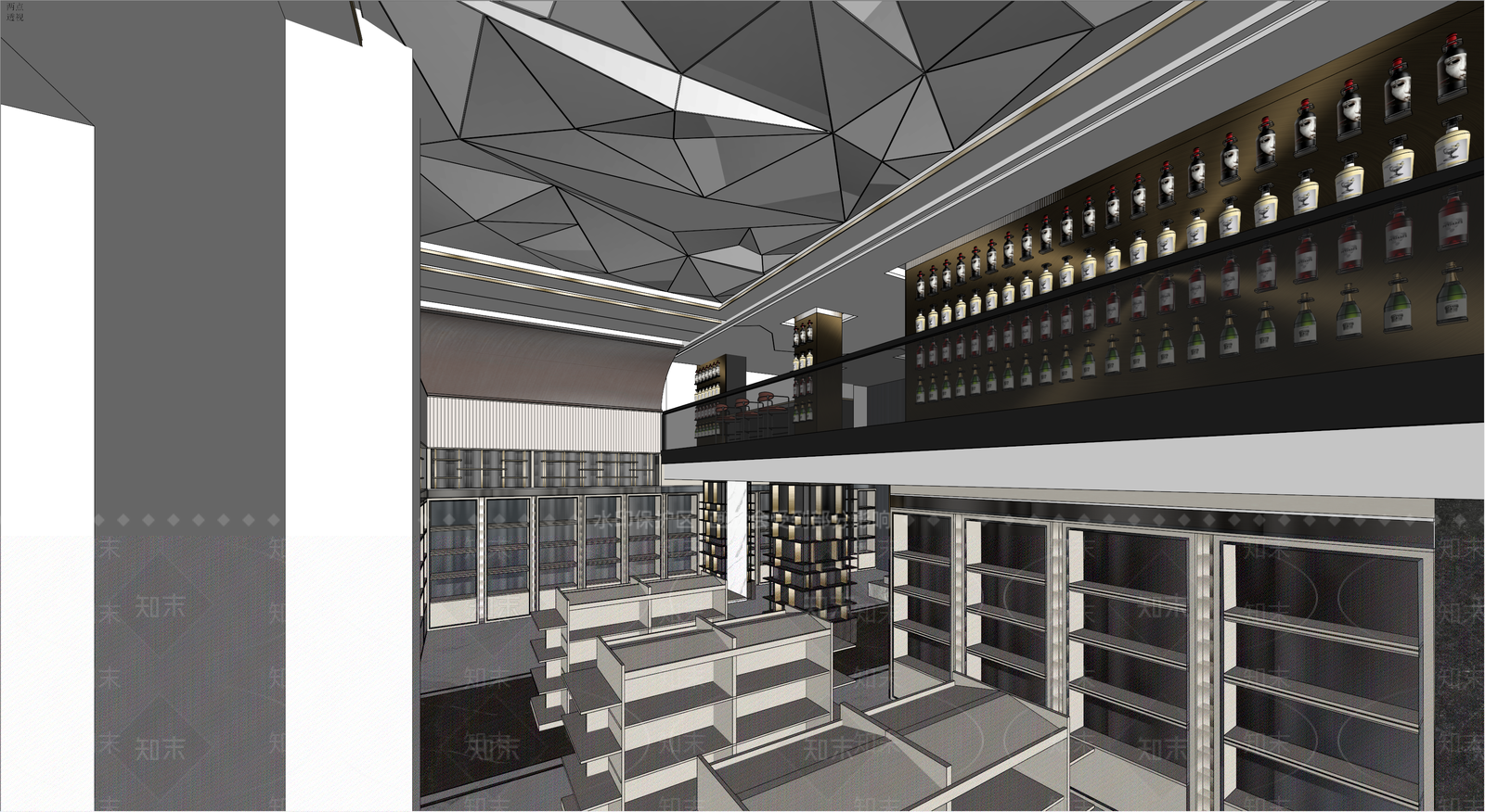 现代烟酒店SU模型下载【ID:587761965】