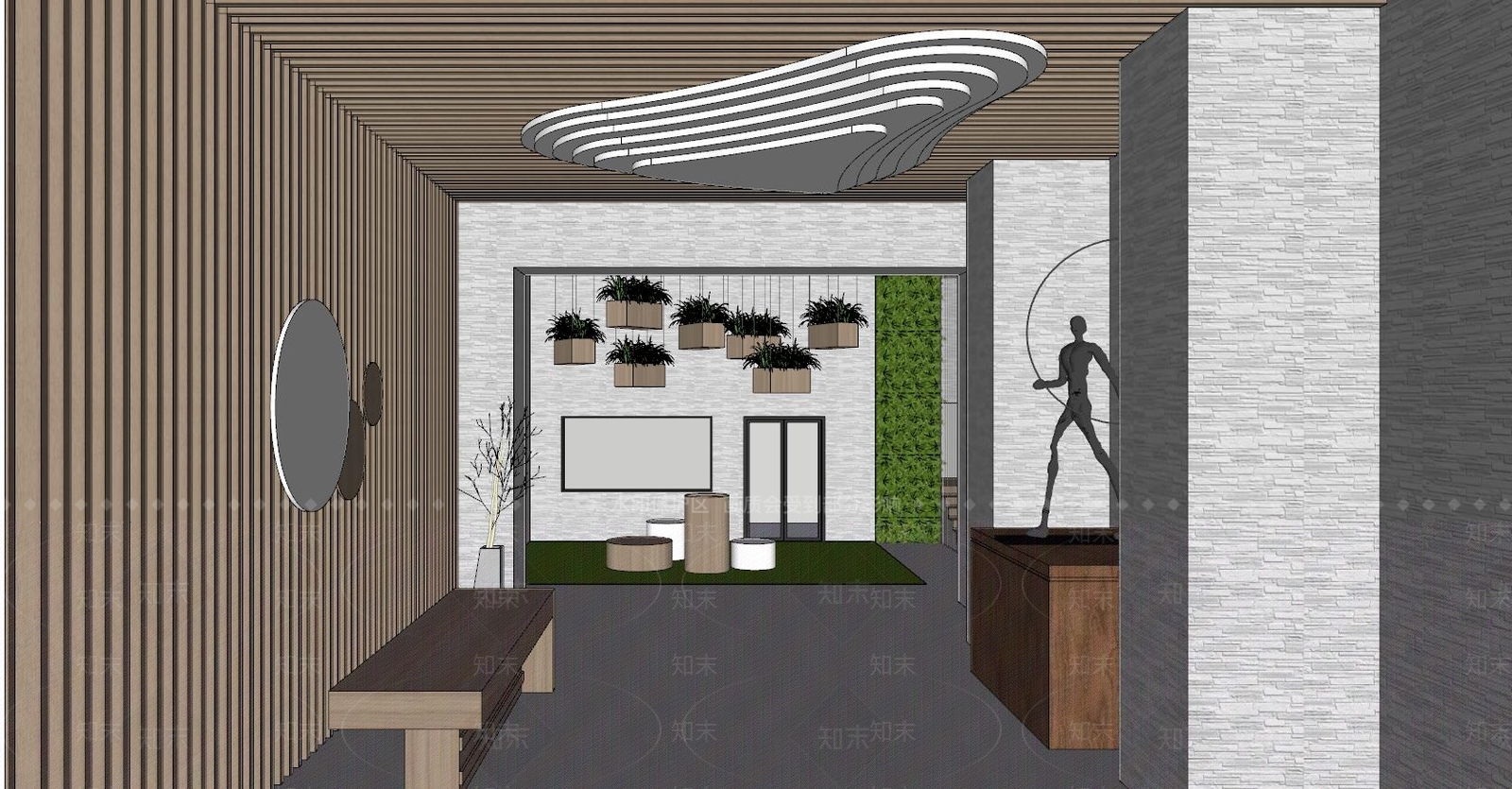 现代展厅SU模型下载【ID:387788247】