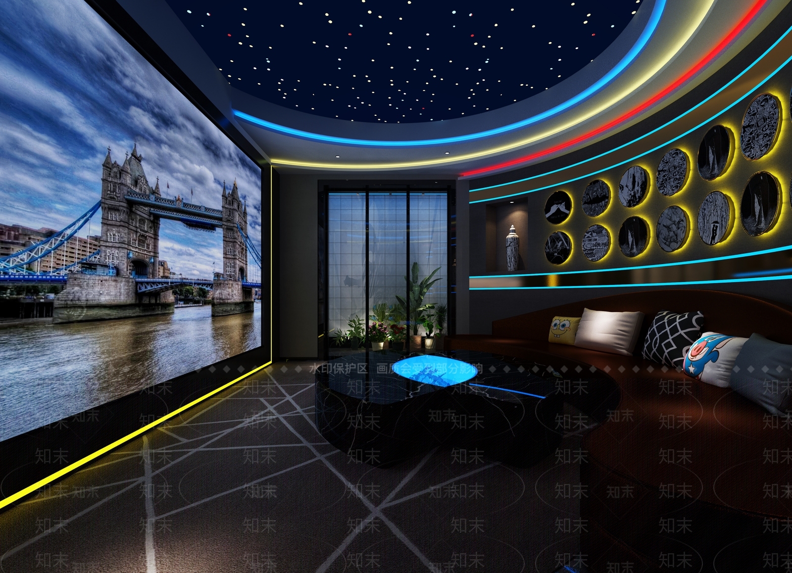 现代家居影音室3D模型下载【ID:887788912】